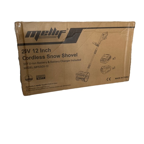 Mellif Brushless Snow Shovel 4.0Ah Battery Charger Kit Clear 12